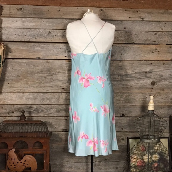 DKNY 100% Silk Floral Slip Dress - Picture 3 of 11